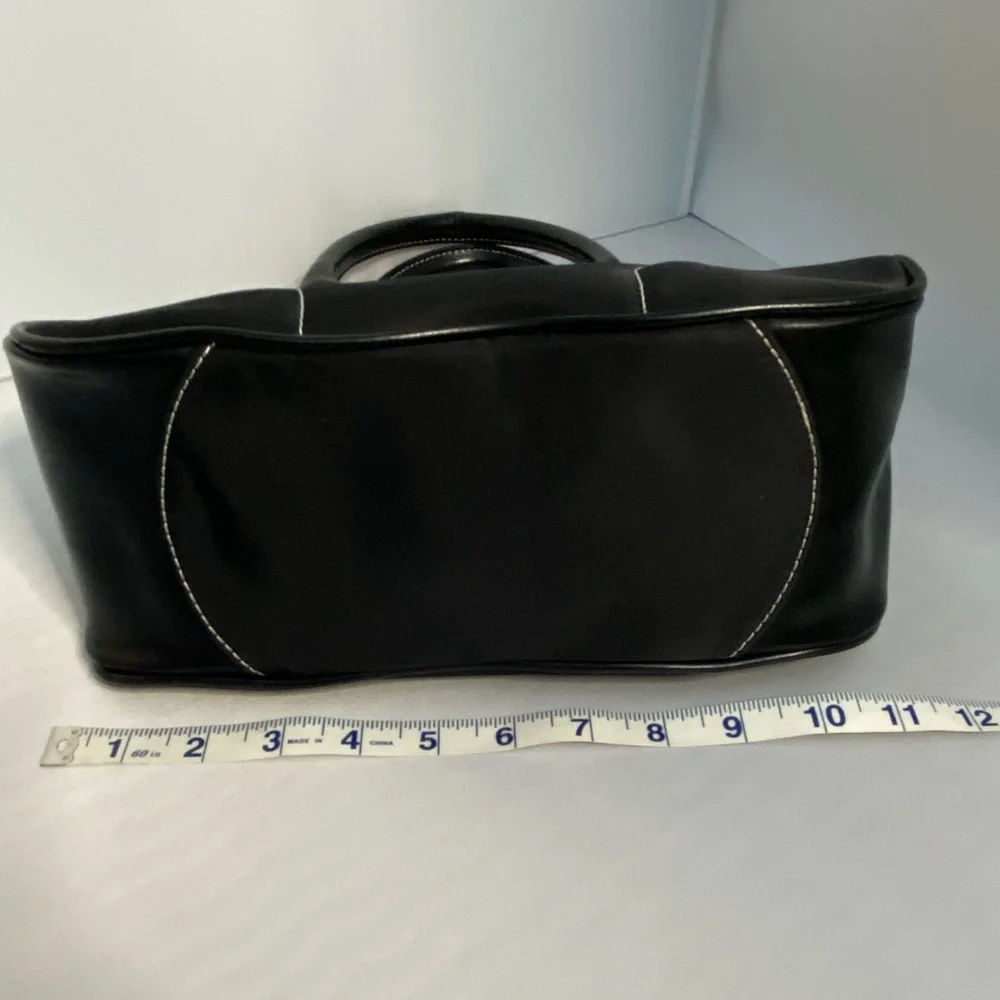 Chic Black Handbag Satchel by Compagna
